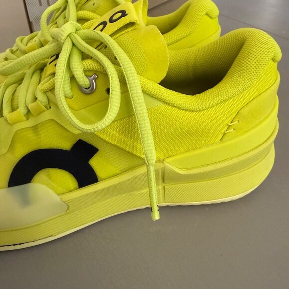 SIZE 9 Womens On Cloud THE ROGER Pro 2 Clay Lime Limelight Yellow Sneakers - Picture 8 of 12